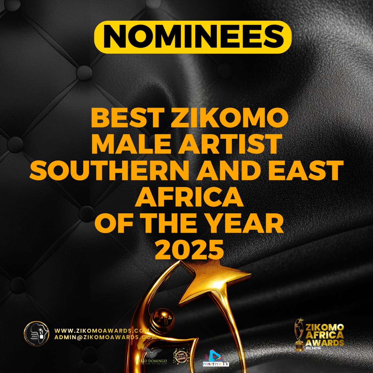 BEST ZIKOMO MALE ARTIST SOUTHERN AND EAST AFRICA OF THE YEAR 2025